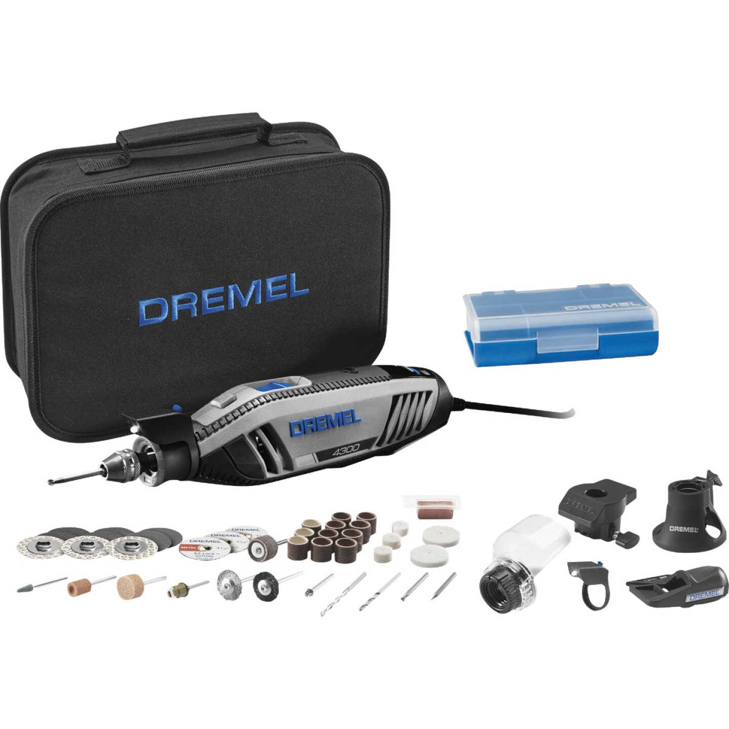 Dremel 4300 Series 1.8-Amp Variable Speed Electric Rotary Tool Kit with (40) Accessories & (5) Attachments Image 1