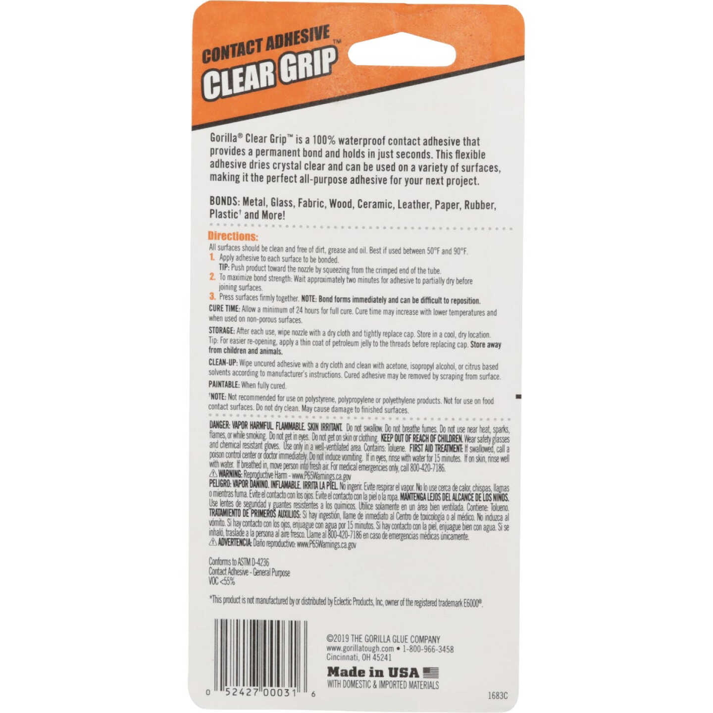 Gorilla Clear Grip 3.0 Oz. Multi-Purpose Adhesive Image 4