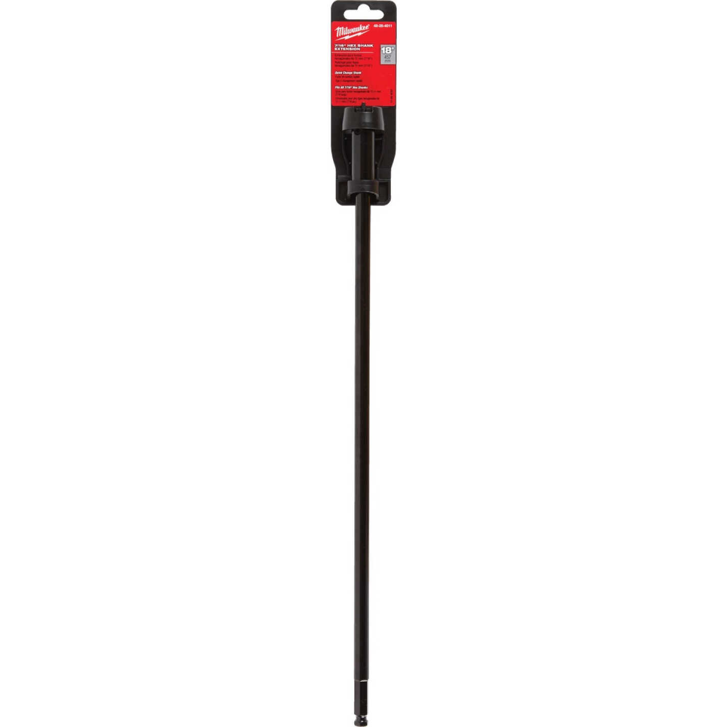 Milwaukee 18 In. 7/16 In. Hex-Wrench Drill Bit Extension Image 2