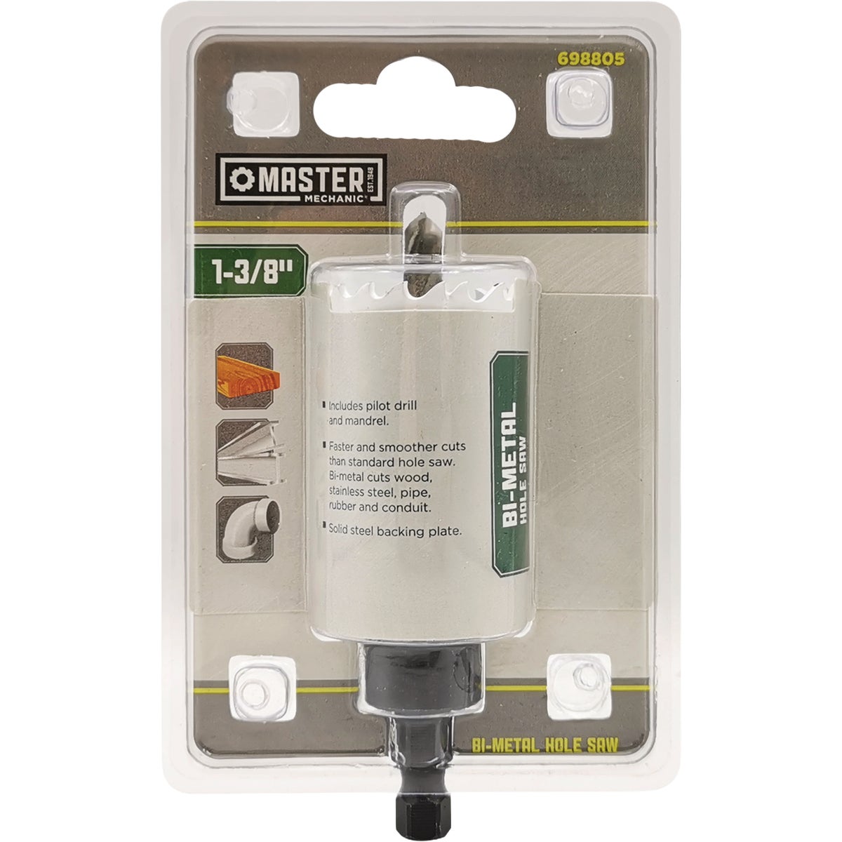 Master Mechanic 1-3/8 In. Bi-Metal Hole Saw Image 1