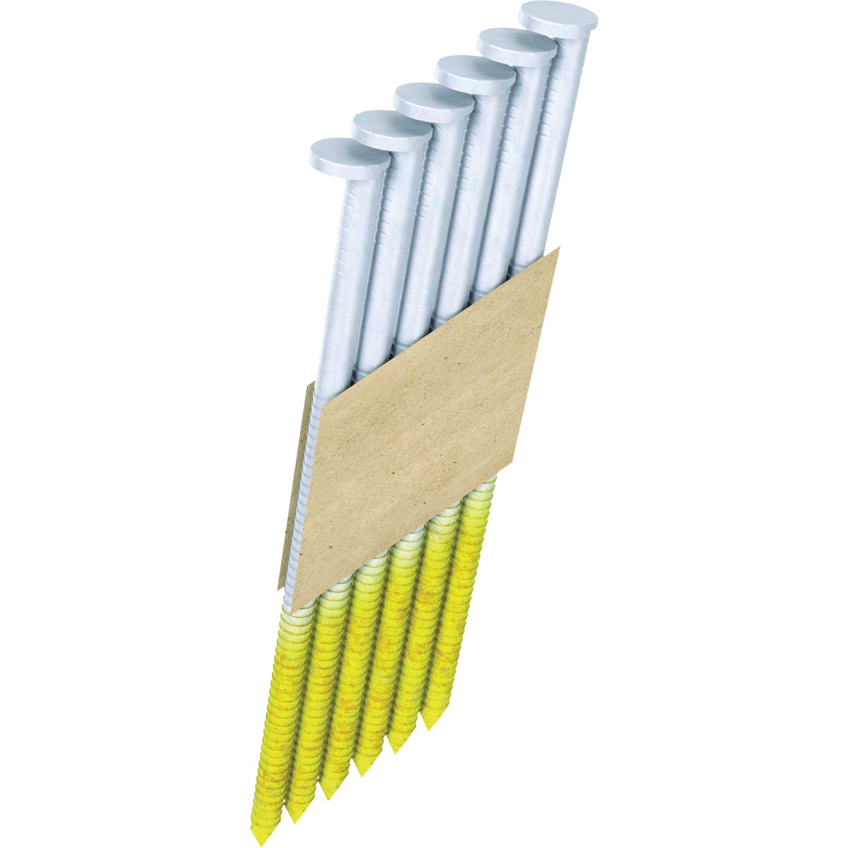 Grip-Rite 3 In. x 0.120 In. 30 Deg. Hot Galvanized Offset Round Head Smooth Shank Paper Tape Collated Framing Nail (2000-Count) Image 1