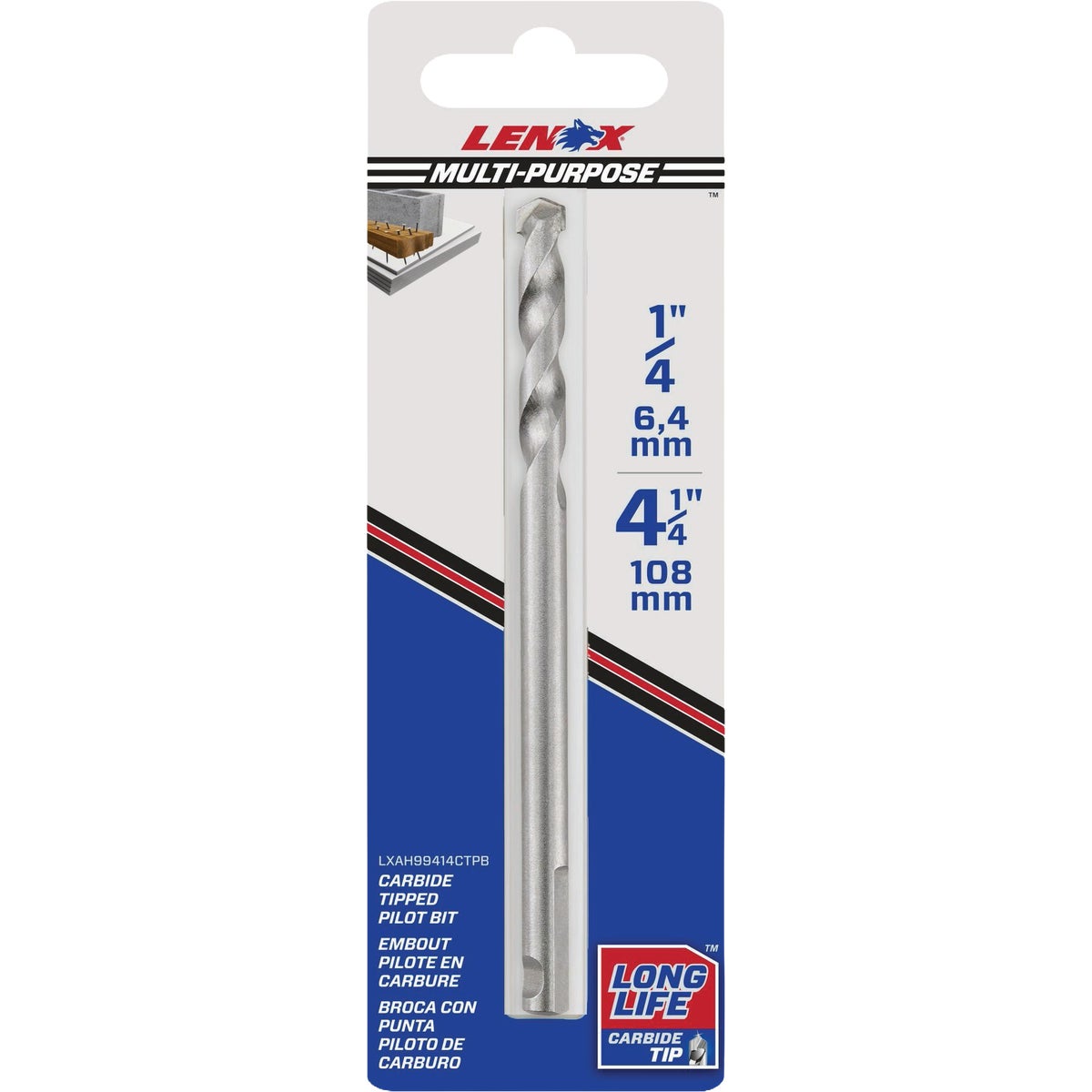 Lenox 4-1/4 In. Carbide Pilot Drill Bit Image 2