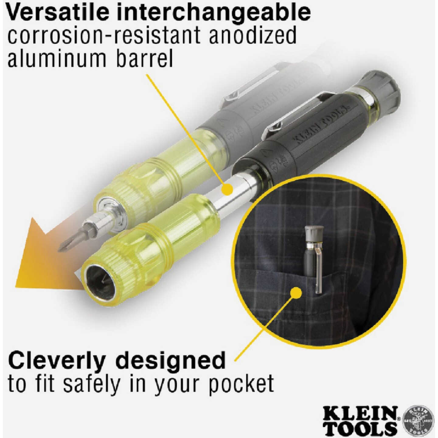 Klein 4-in-1 Multi-Bit Pocket Electronics Precision Screwdriver Image 2