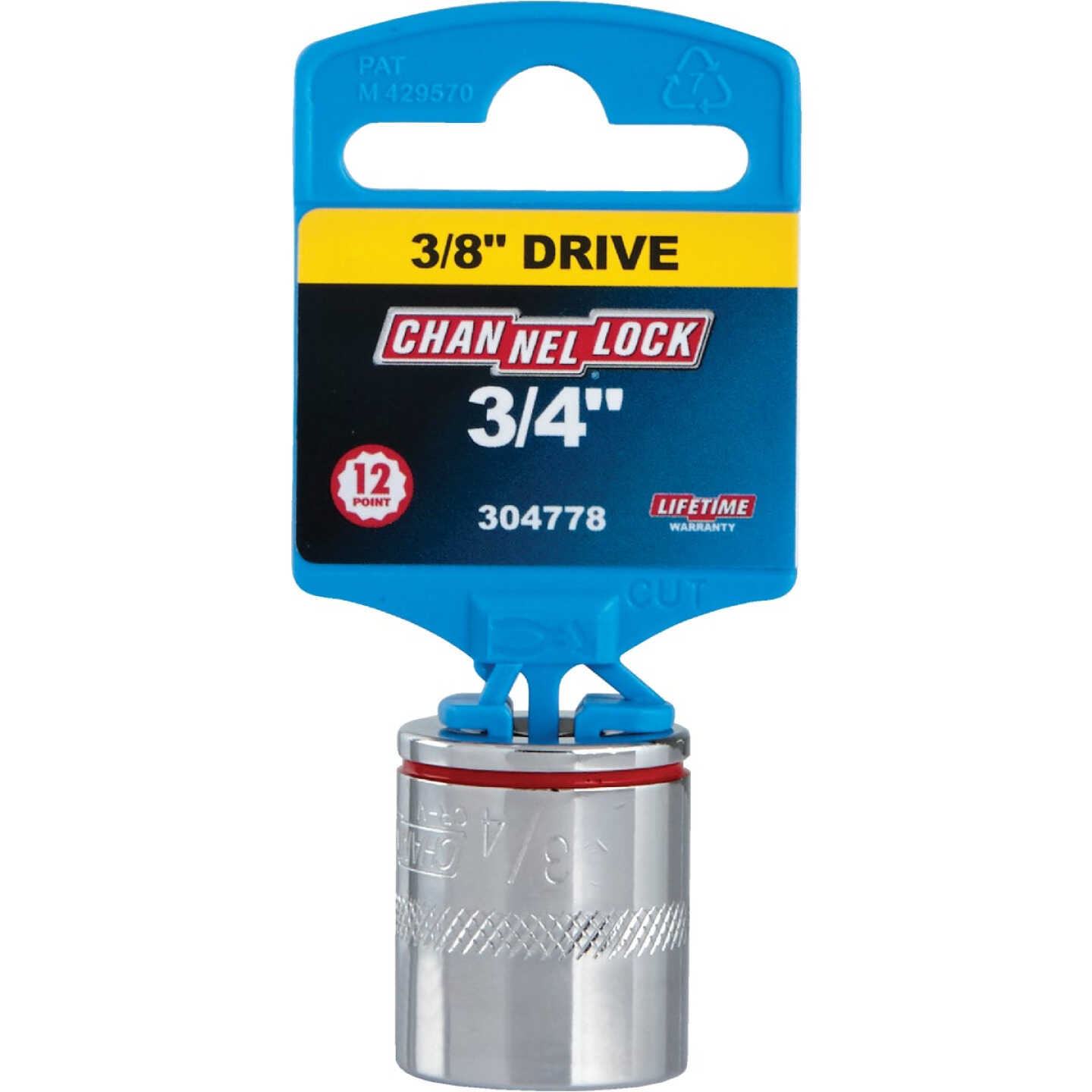 Channellock 3/8 In. Drive 3/4 In. 12-Point Shallow Standard Socket Image 2