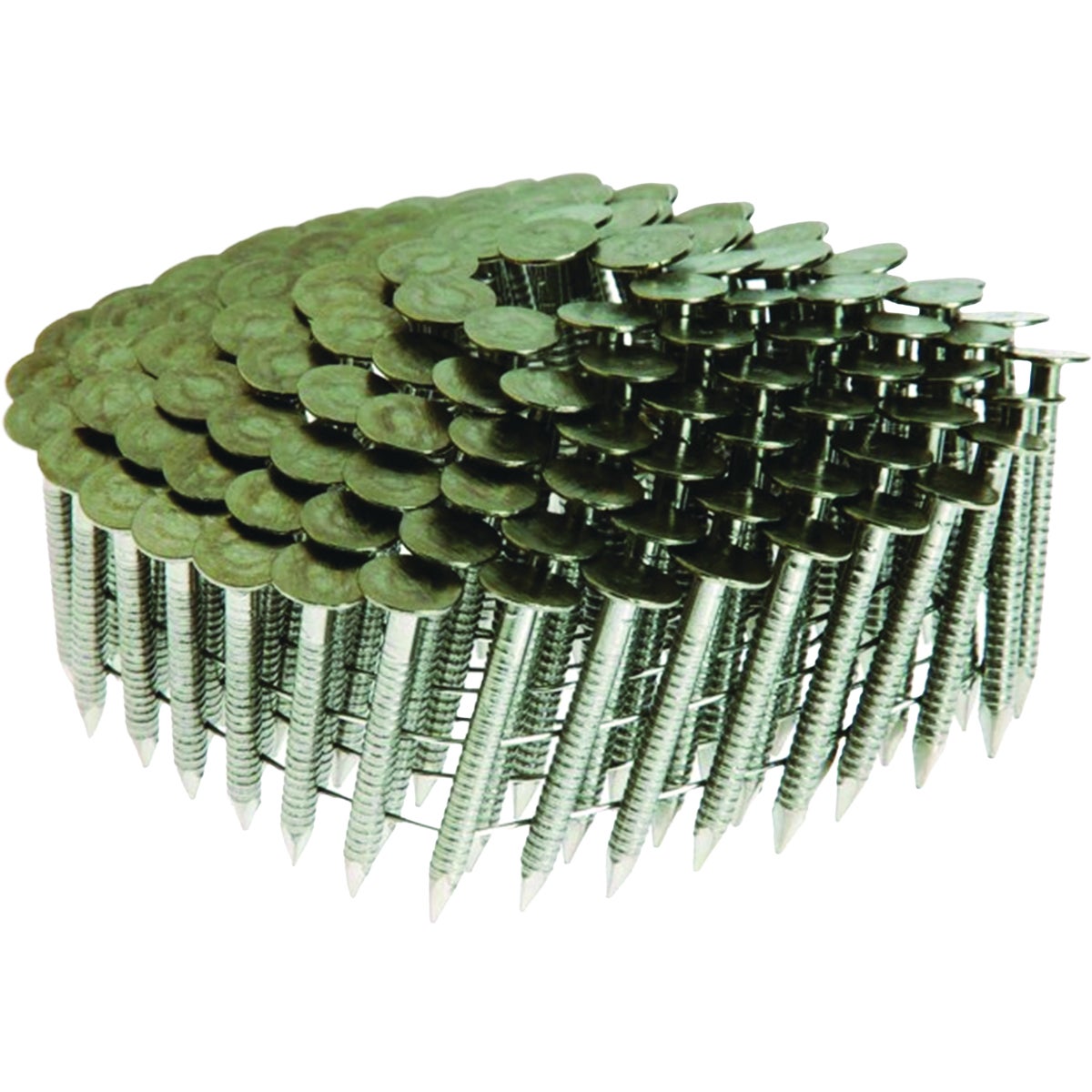 Grip-Rite 1-1/2 In. x 0.120 In. 15 Deg. #304 Stainless Steel Smooth Head Ring Shank Wire Coil Collated Roofing Nail (3600-Count) Image 1