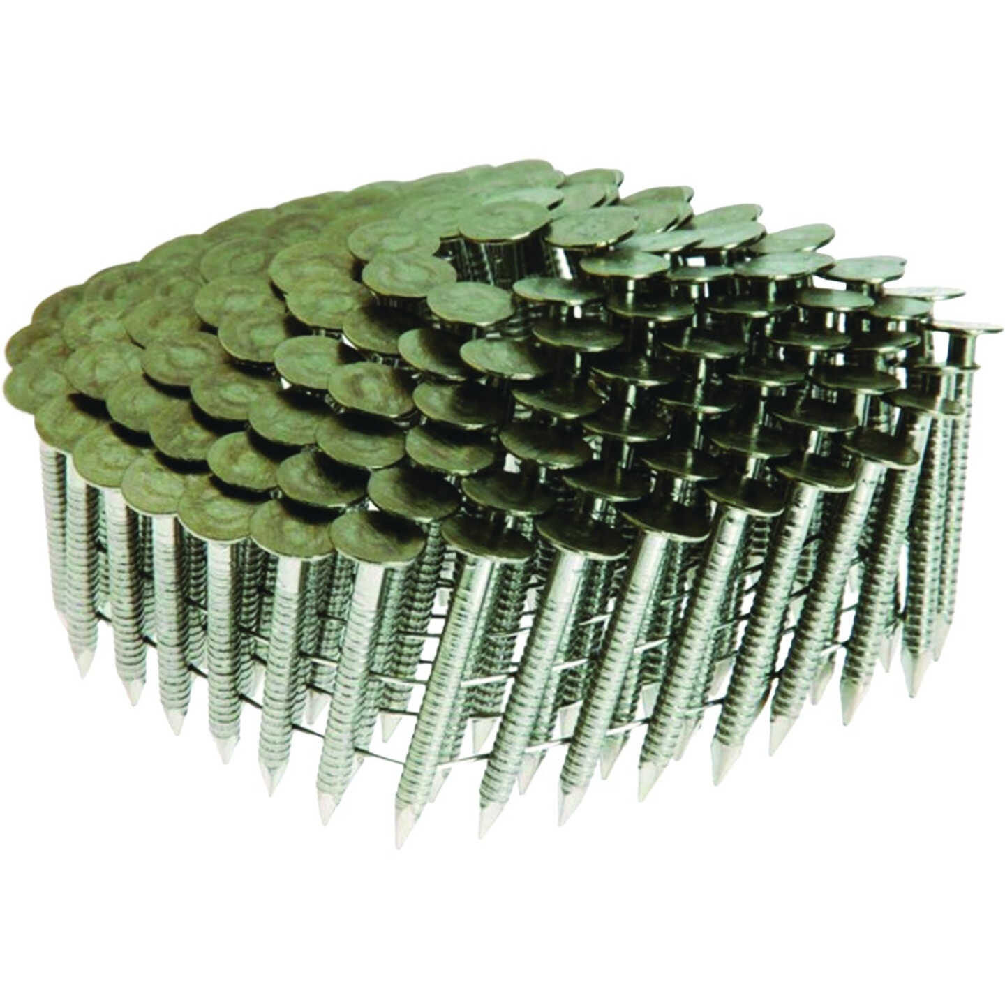 Grip-Rite 1-1/2 In. x 0.120 In. 15 Deg. #304 Stainless Steel Smooth Head Ring Shank Wire Coil Collated Roofing Nail (3600-Count) Image 1