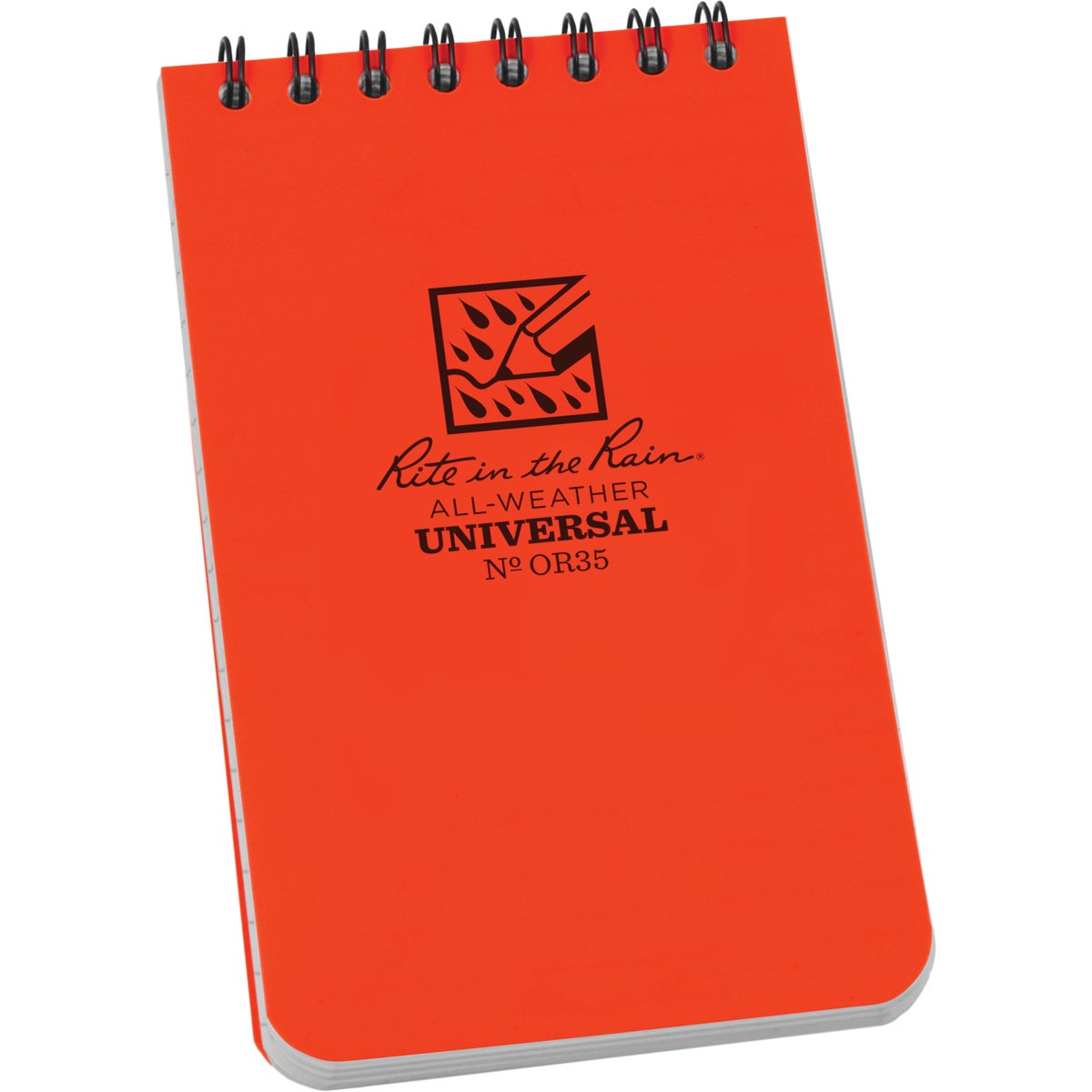 Rite in the Rain 3 In. x 5 In. 50-Sheet Top Spiral Orange Notebook