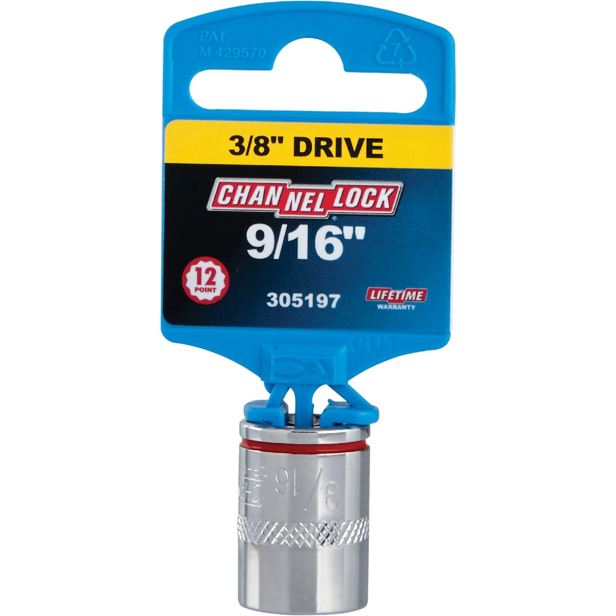 Channellock 3/8 In. Drive 9/16 In. 12-Point Shallow Standard Socket Image 2