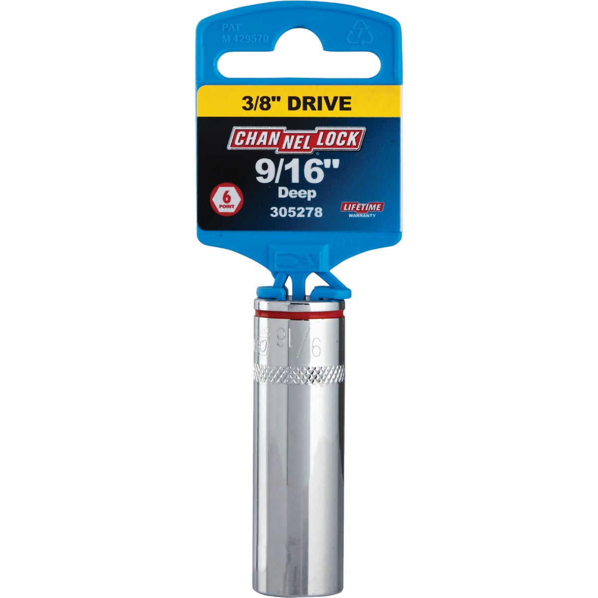 Channellock 3/8 In. Drive 9/16 In. 6-Point Deep Standard Socket Image 2