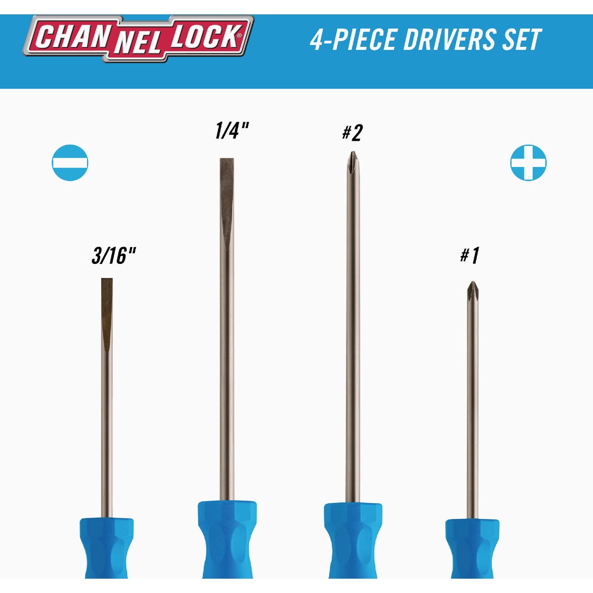 Channellock Standard Screwdriver Set (4-Piece) Image 2