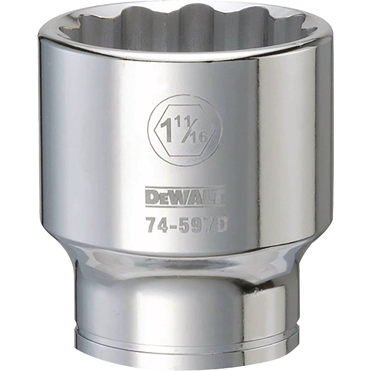 DEWALT 3/4 In. Drive 1-11/16 In. 12-Point Deep Standard Socket Image 1