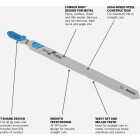 Bosch 5-1/4 In. x 24 TPI T-Shank HSS Jig Saw Blade for Metal (5-Pack) Image 2