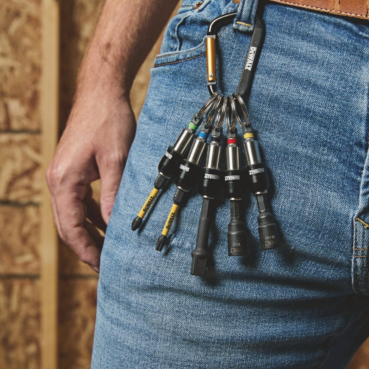 DEWALT Screwdriver Bit Holder Set with Carabiner (5-Piece) Image 2