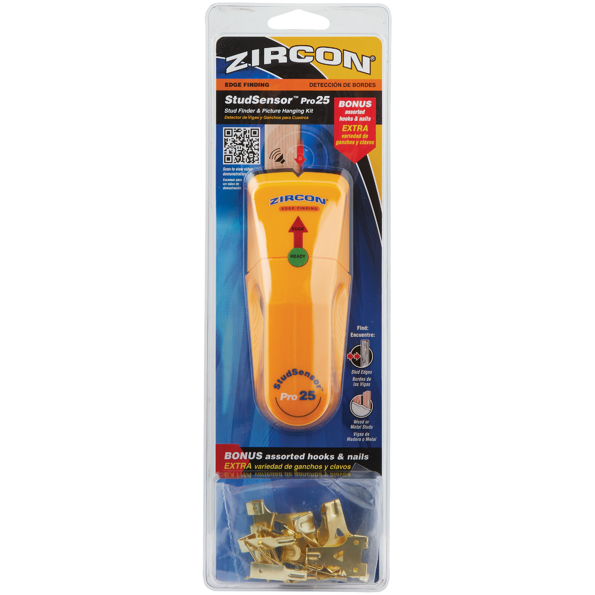 Zircon StudSensor Pro25 Stud Finder with Picture Hanging Kit