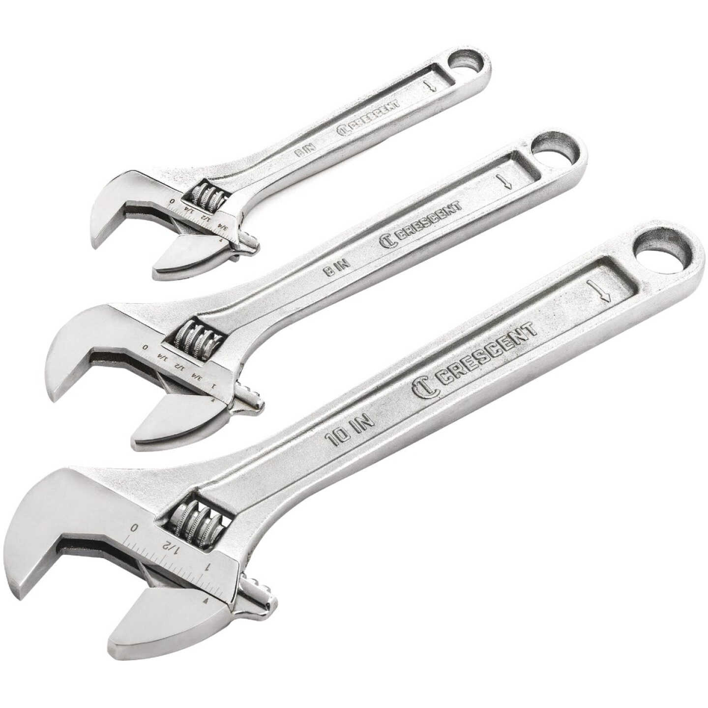 Crescent 6 In., 8 In., 10 In. Adjustable Wrench Set (3-Piece) Image 1
