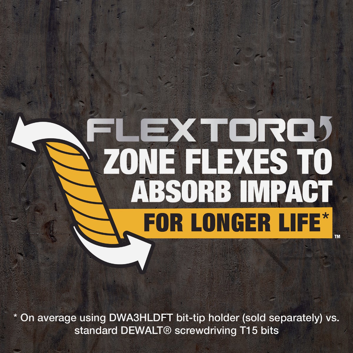 DEWALT FlexTorq 1 In. T15 TORX Impact Screwdriver Bit (3-Pack) Image 2