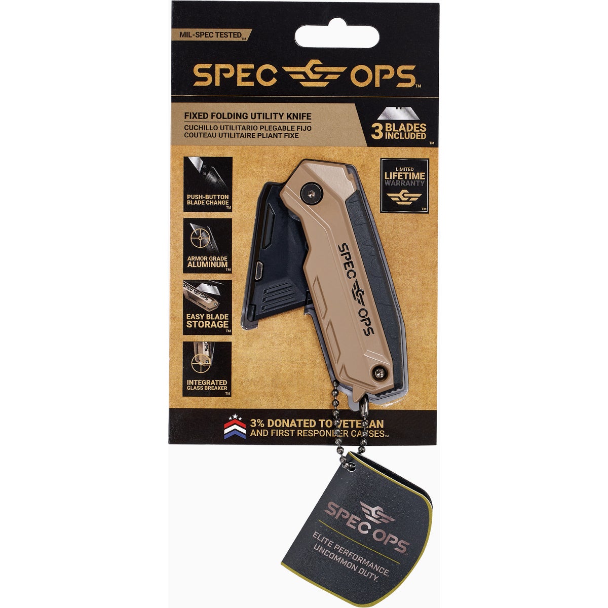 Spec Ops Folding Utility Knife with (3) Blades Image 6