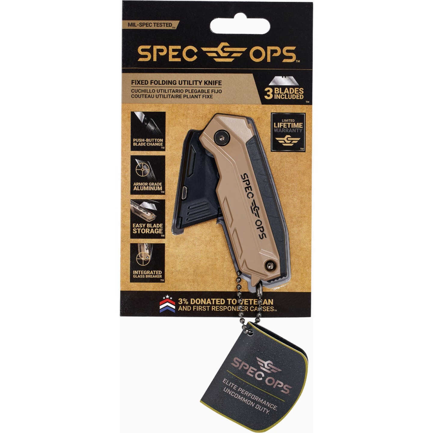 Spec Ops Folding Utility Knife with (3) Blades Image 6