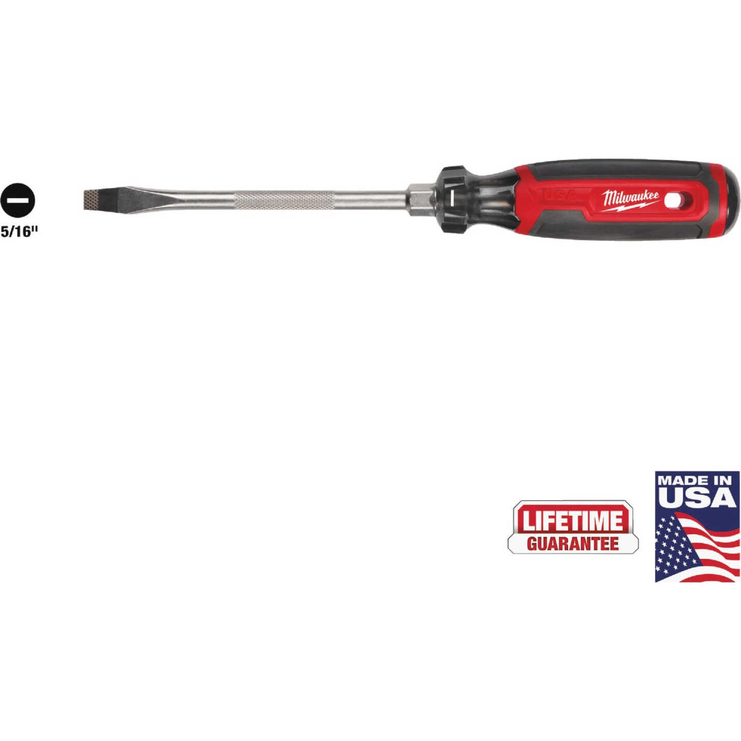 Milwaukee 5/16 In. x 6 In. Slotted Screwdriver with Cushion Grip Image 1