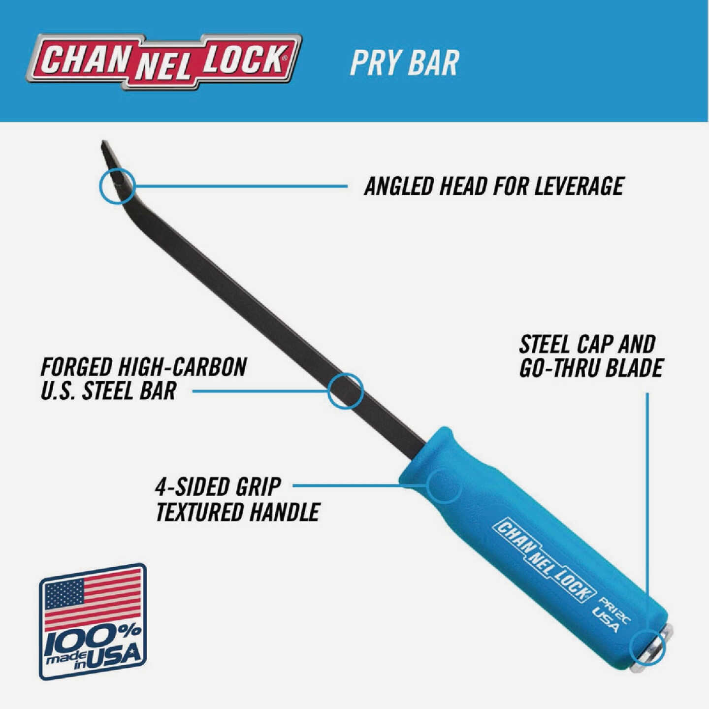 Channellock 12 In. Professional Pry Bar Image 3