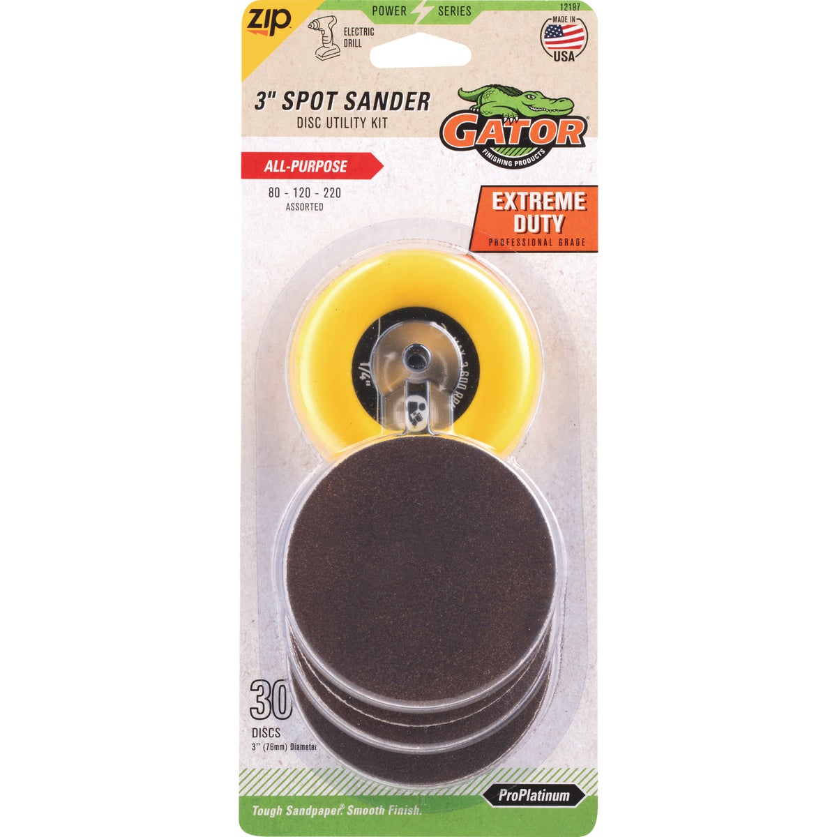 Gator 3 In. Spot Sander Kit with (30) Discs Image 1