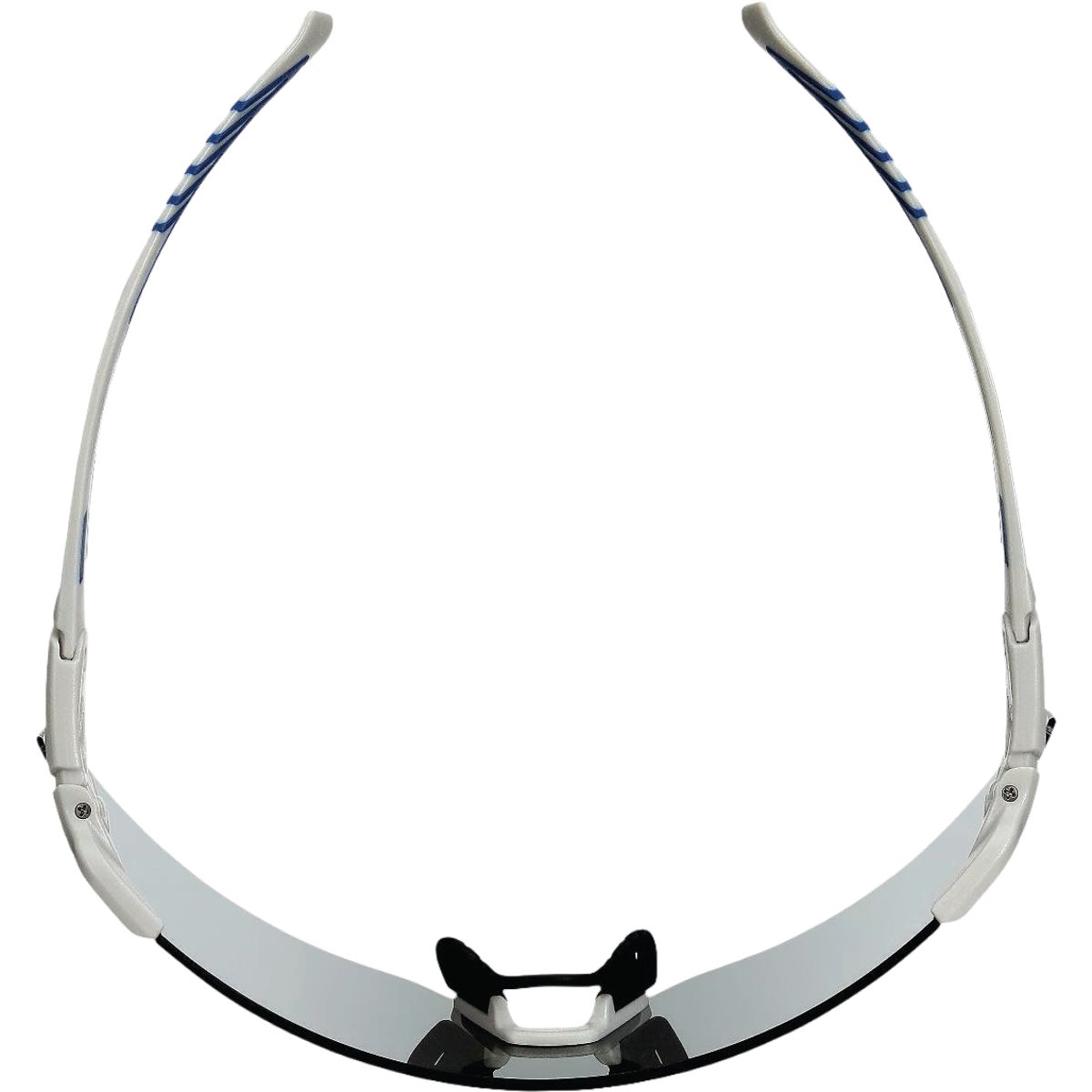 3M Blue/White Frame Safety Glasses with Mirrored Lenses Image 2