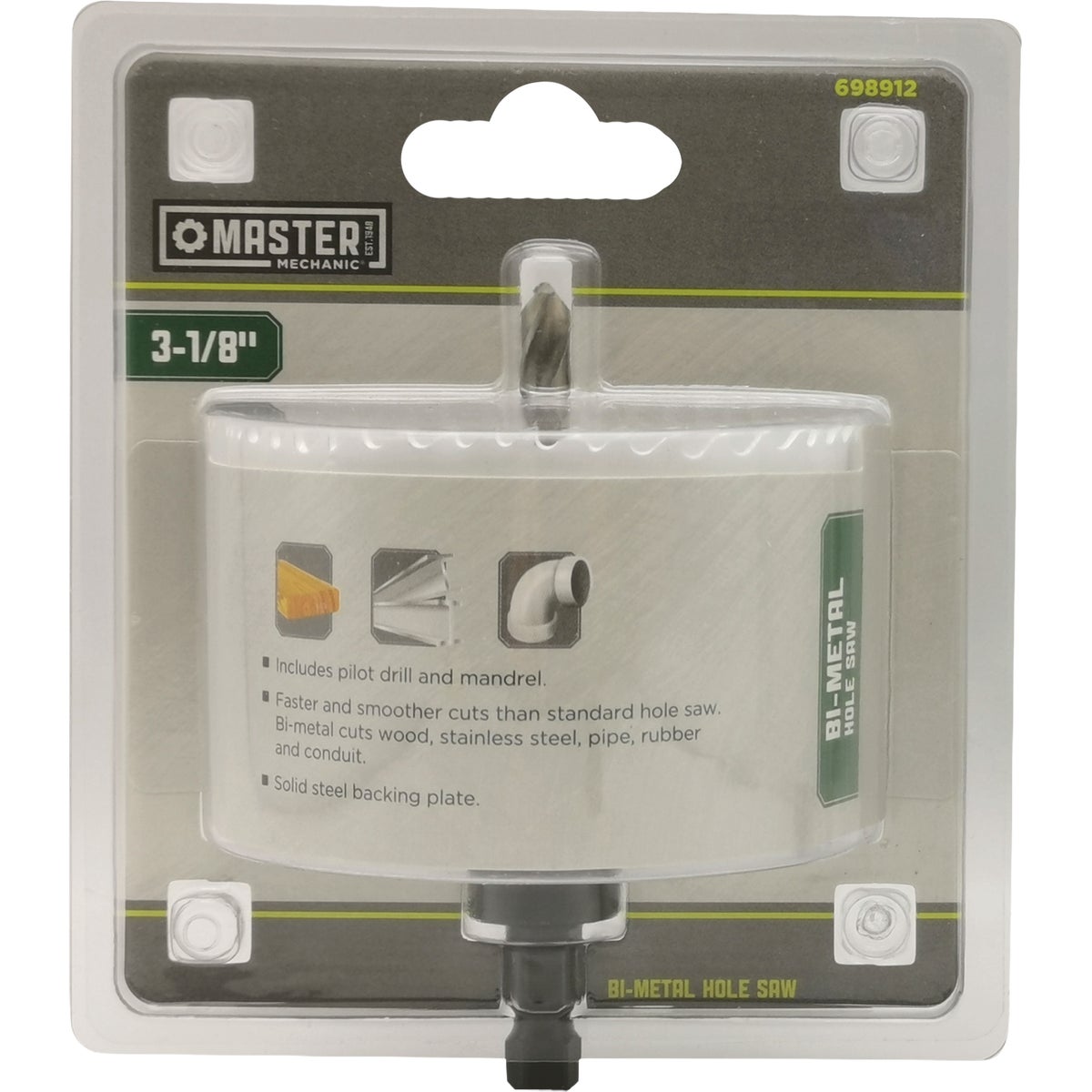 Master Mechanic 3-1/8 In. Bi-Metal Hole Saw Image 1