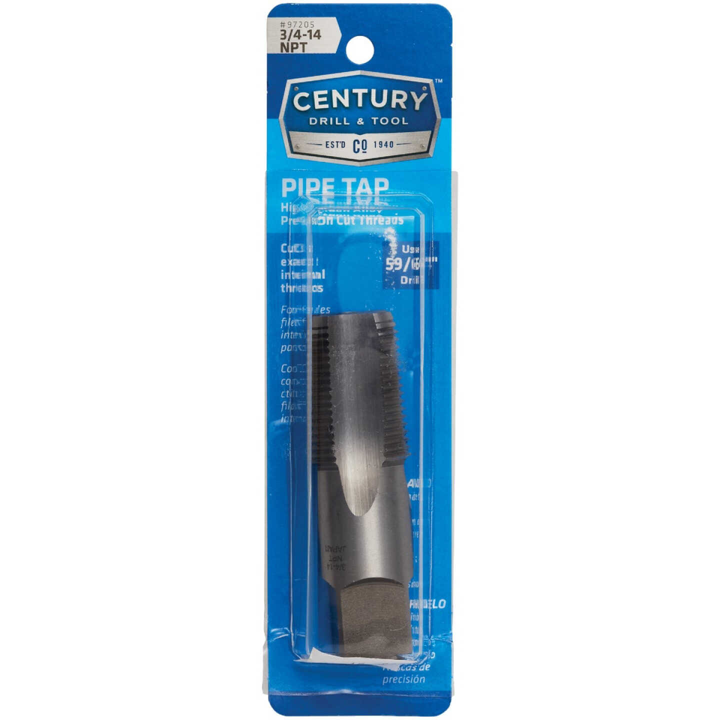 Century Drill & Tool 3/4-14 NPT National Pipe Thread Tap Image 1