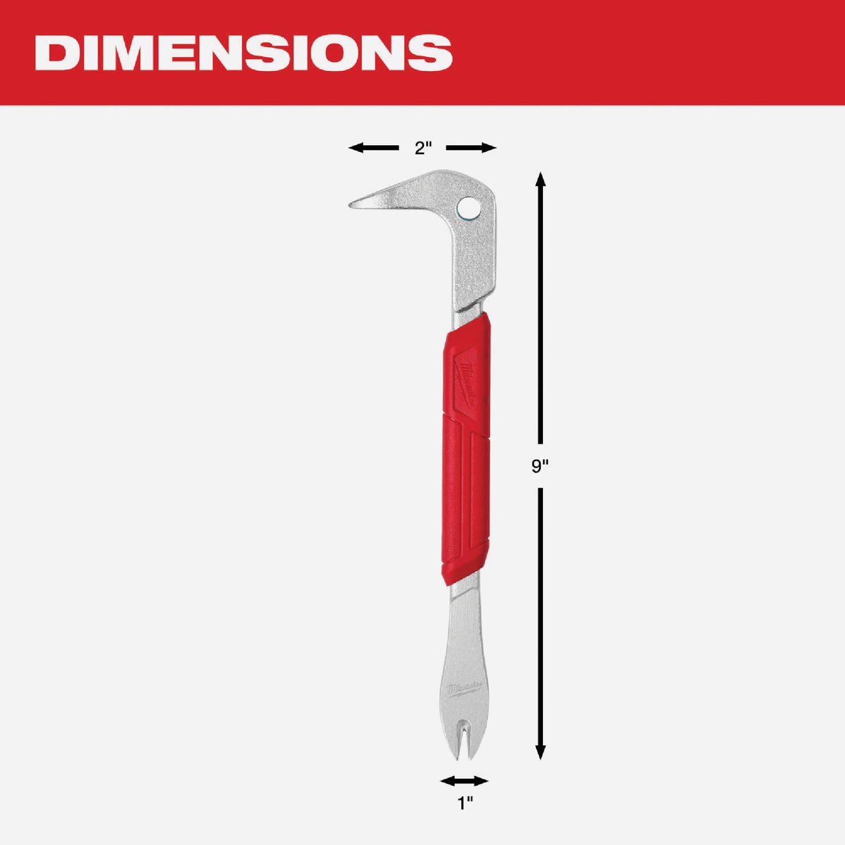 Milwaukee 9 In. L Finish Nail Puller Image 3