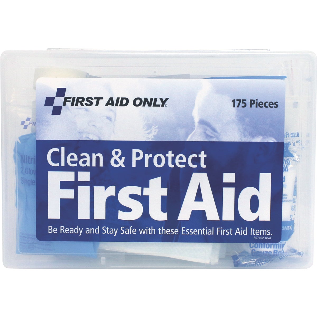 First Aid Only First Aid Kit with Plastic Case (175-Piece) Image 3