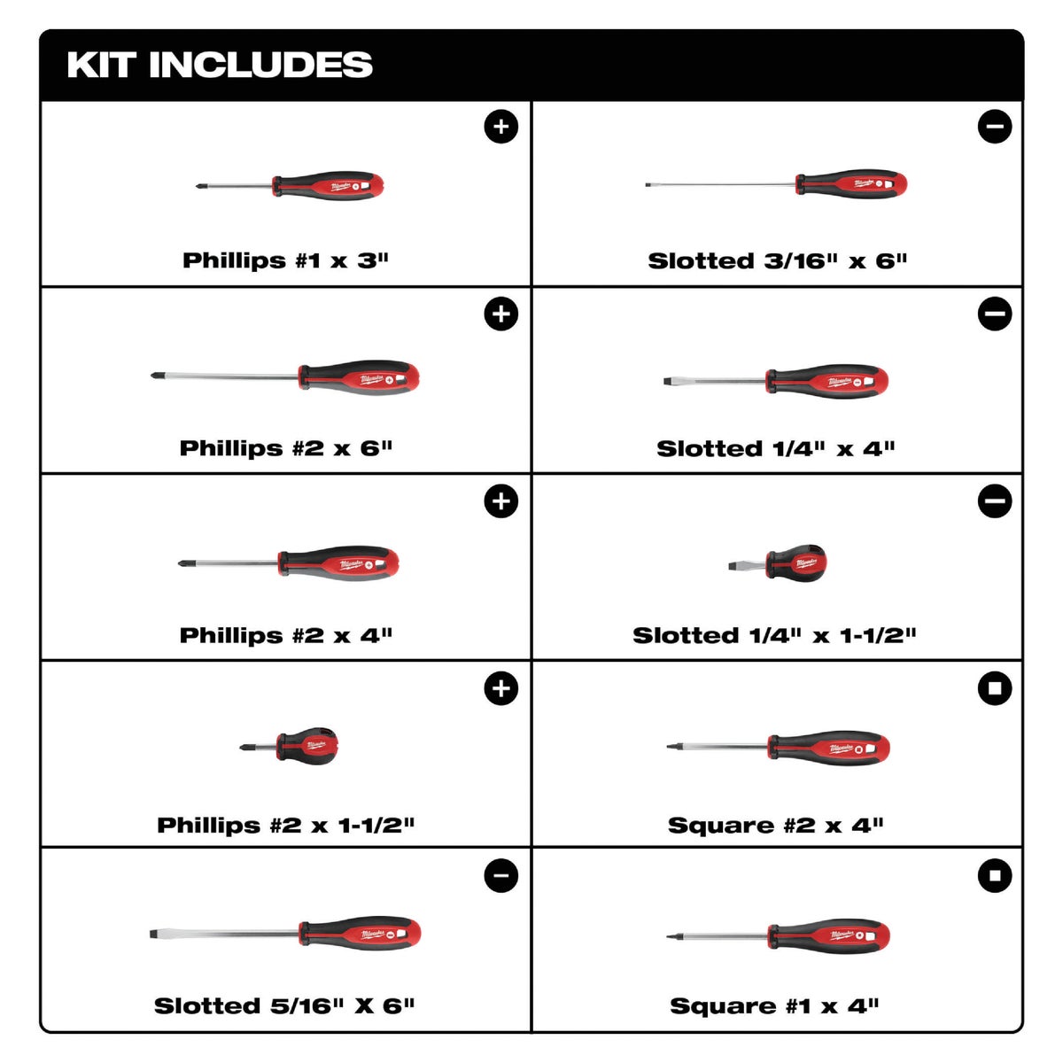 Milwaukee Screwdriver Set (10-Piece) Image 4