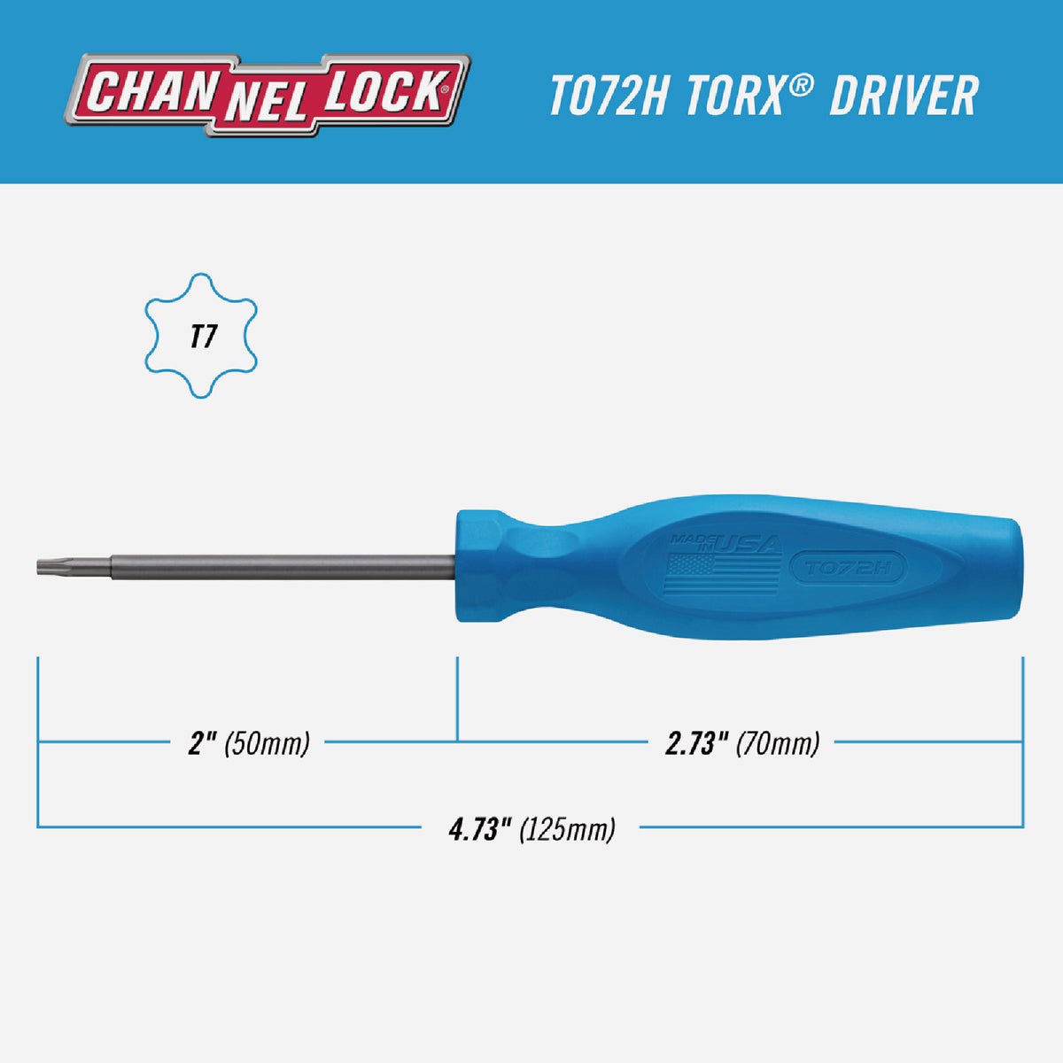Channellock T6 x 2 In. Professional Torx Screwdriver Image 2
