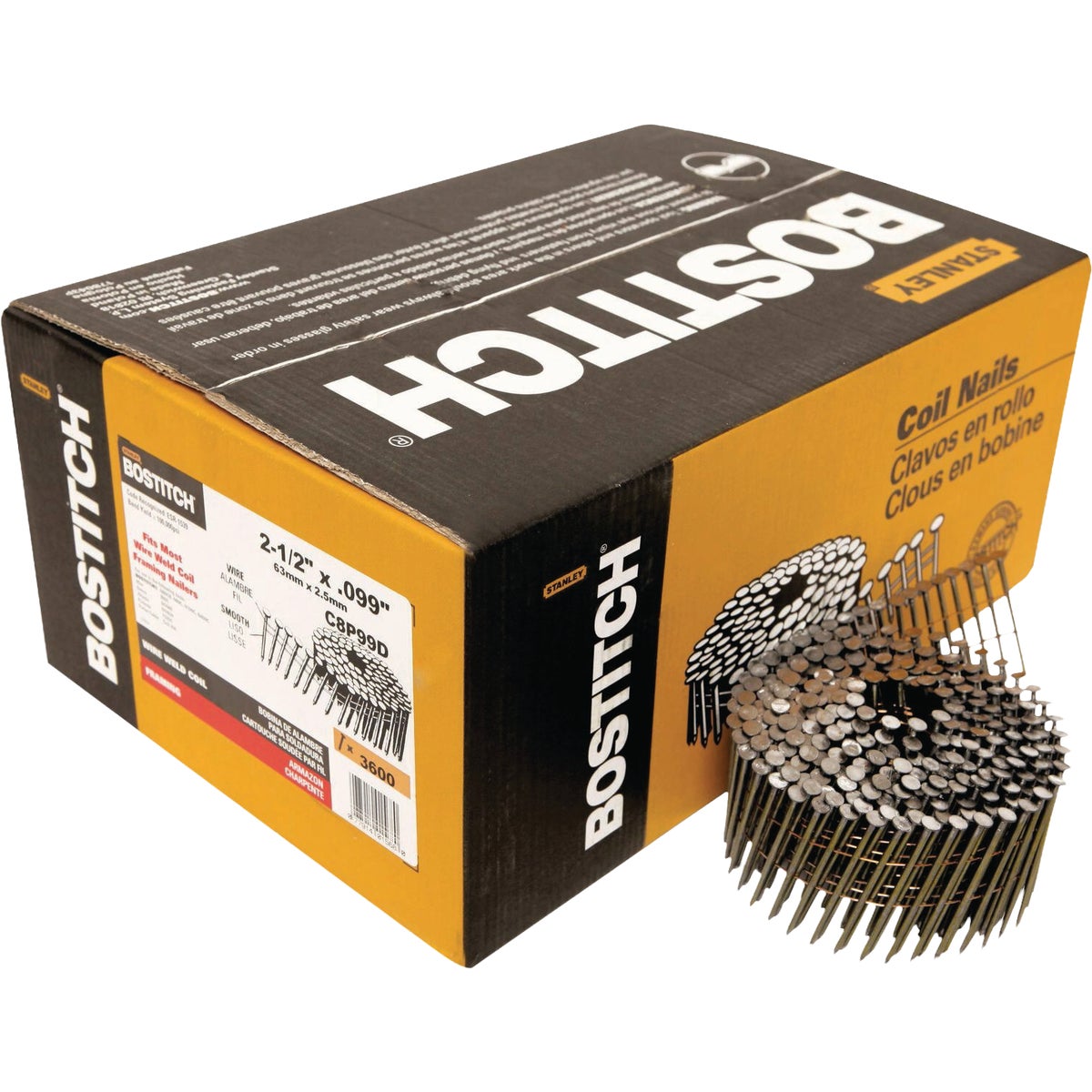 Bostitch 2-1/2 In. x 0.99 In. 15 Deg. Coil Framing Nails (3600-Count) Image 2