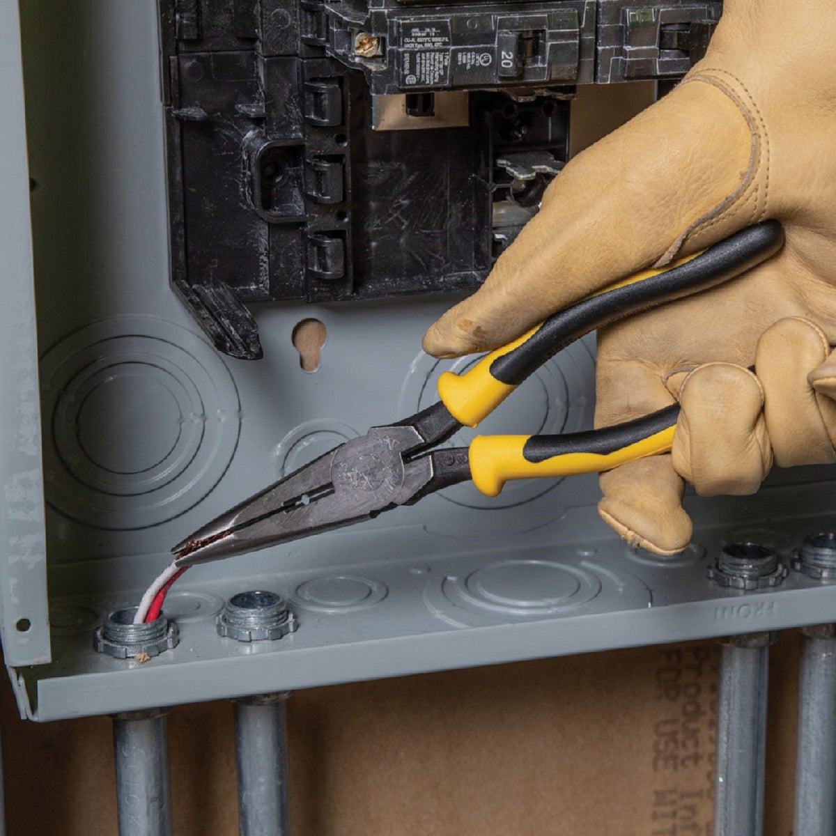 Klein 8 In. Heavy-Duty Long Nose Pliers Image 4