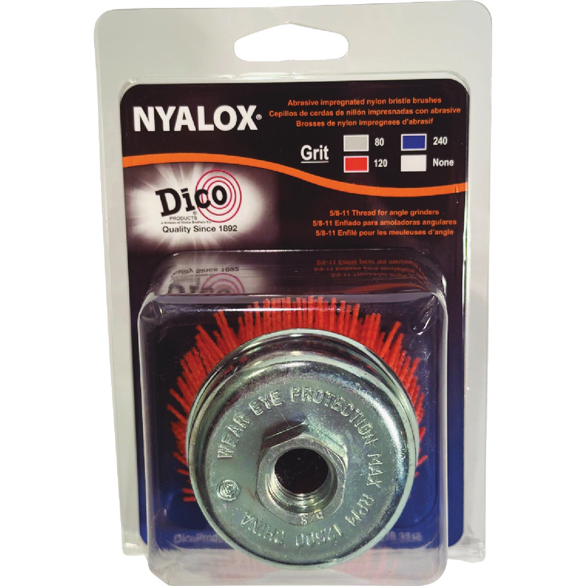 Dico Nyalox 3 In. Medium Orange Angle Grinder Cup Brush Image 2