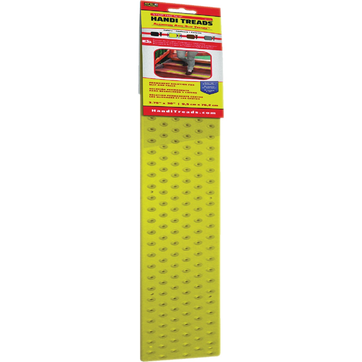 Handi Treads 3.75 In. x 30 In. Yellow Non-Slip Aluminum Tread