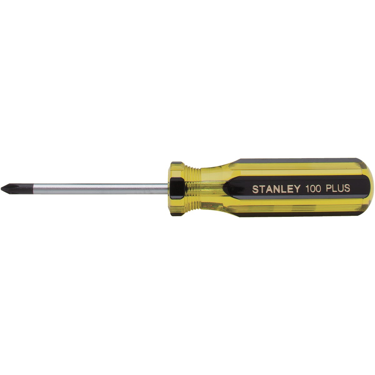 Stanley 100 PLUS #1 x 4 In. Phillips Screwdriver with Blk Oxide Tip