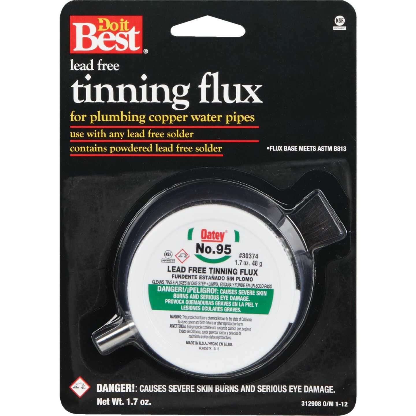 Do it Best No. 95 1.7 Oz. Lead-Free Tinning Flux with Brush, Powdered Image 1