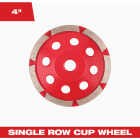 Milwaukee 4 In. Single Row Diamond Cup Wheel Image 1