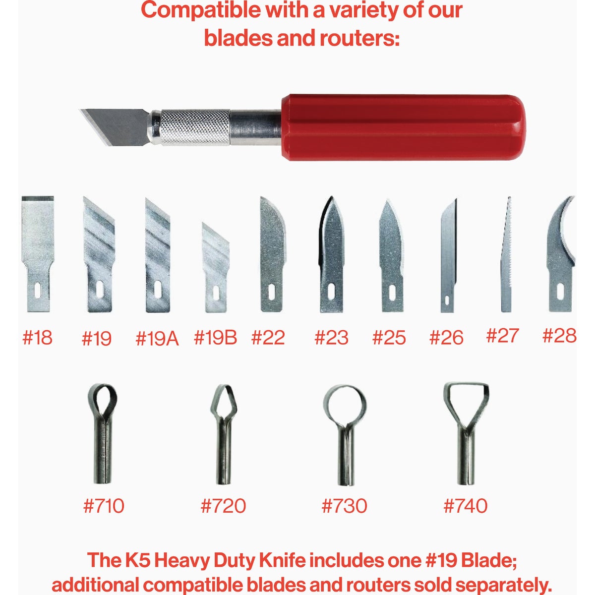 Excel Blades K5 Heavy Duty Plastic Hobby Knife Image 5