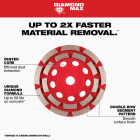 Milwaukee DIAMOND MAX 4 In. Double Row Diamond Cup Wheel Image 2
