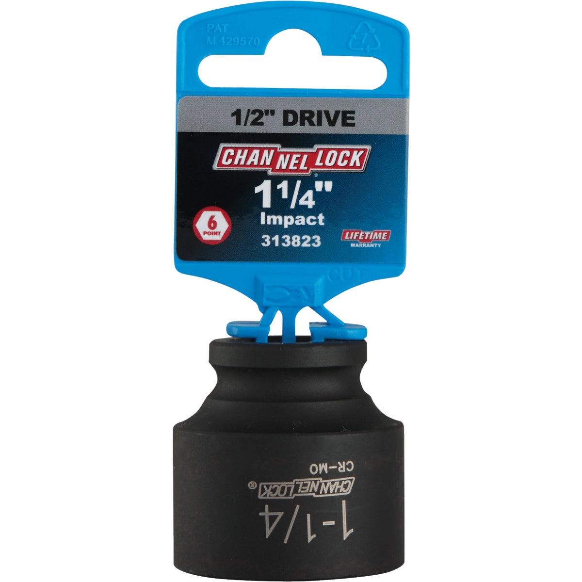 Channellock 1/2 In. Drive 1-1/4 In. 6-Point Shallow Standard Impact Socket Image 2
