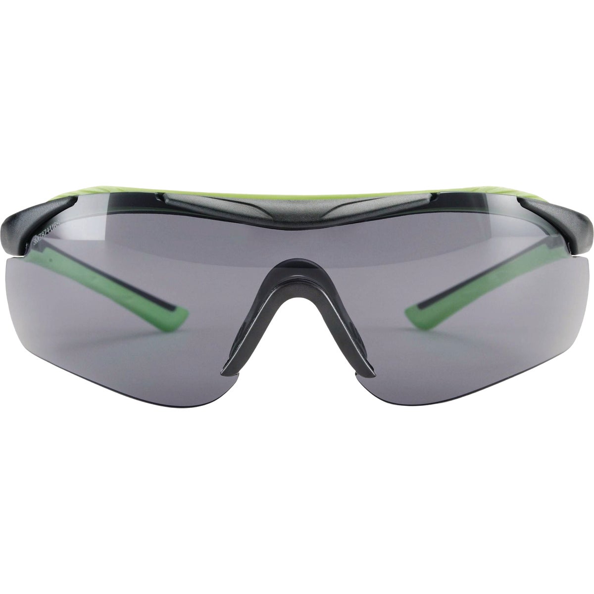3M Black/Green Frame Brow Guard Safety Glasses with Gray Lenses Image 1