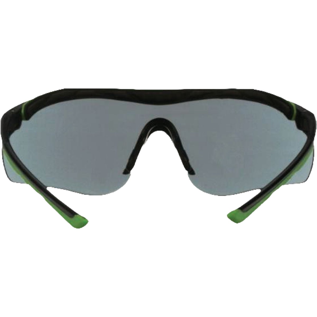 3M Black/Green Frame Brow Guard Safety Glasses with Gray Lenses Image 4