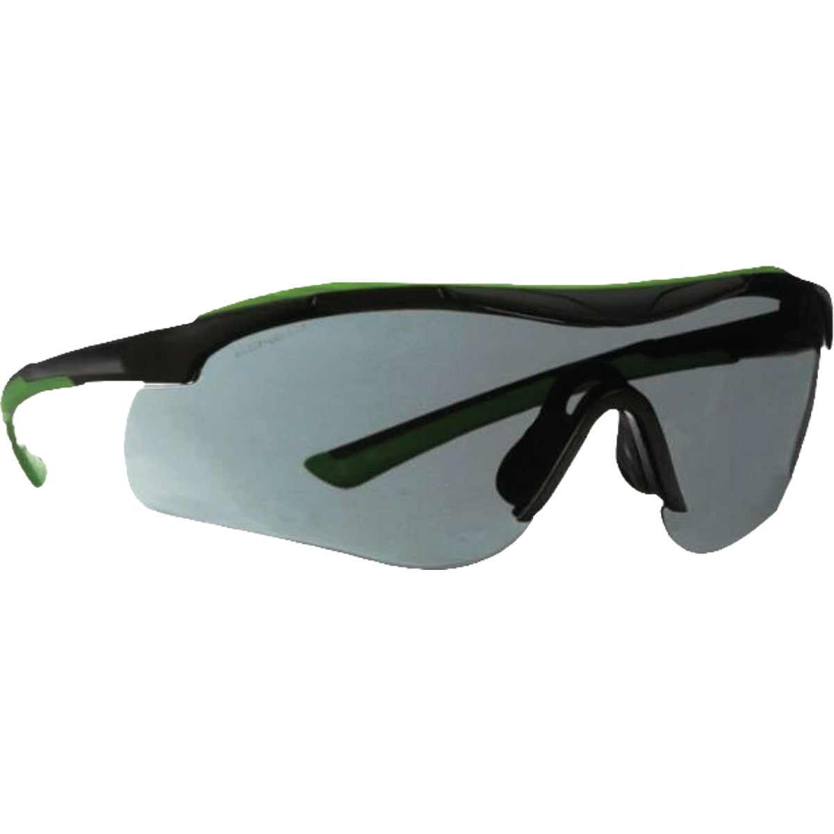 3M Black/Green Frame Brow Guard Safety Glasses with Gray Lenses Image 2