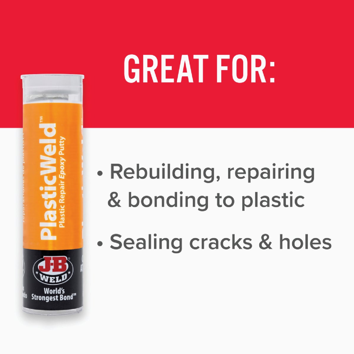 J-B Weld 2 Oz. PlasticWeld Epoxy Putty Image 2
