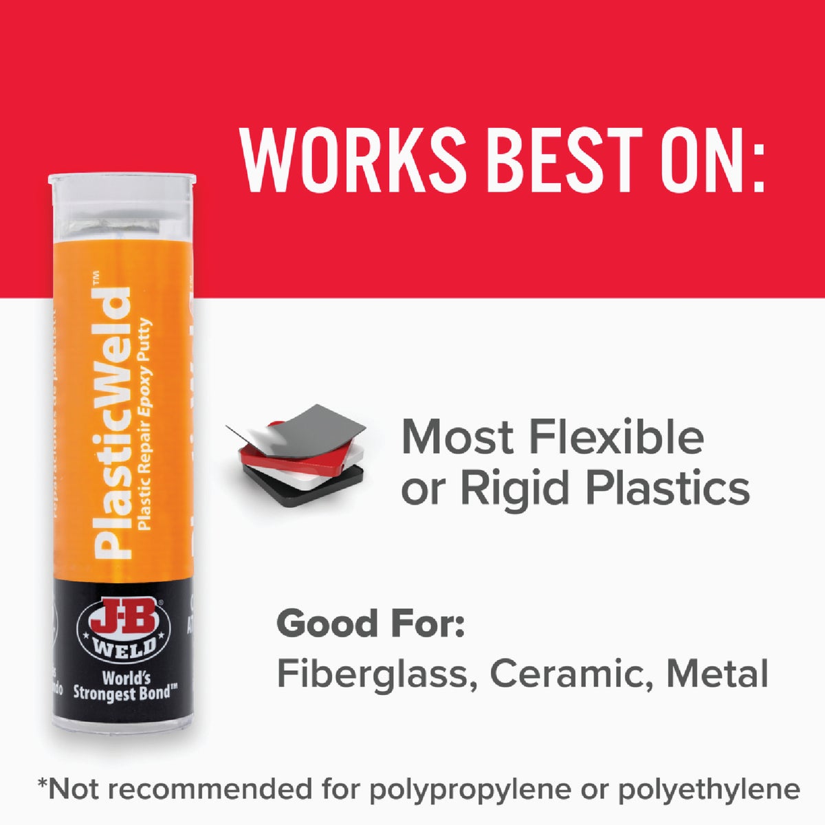 J-B Weld 2 Oz. PlasticWeld Epoxy Putty Image 3