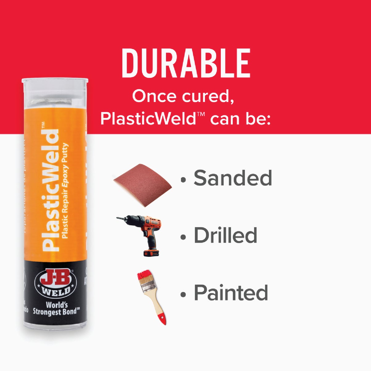 J-B Weld 2 Oz. PlasticWeld Epoxy Putty Image 4