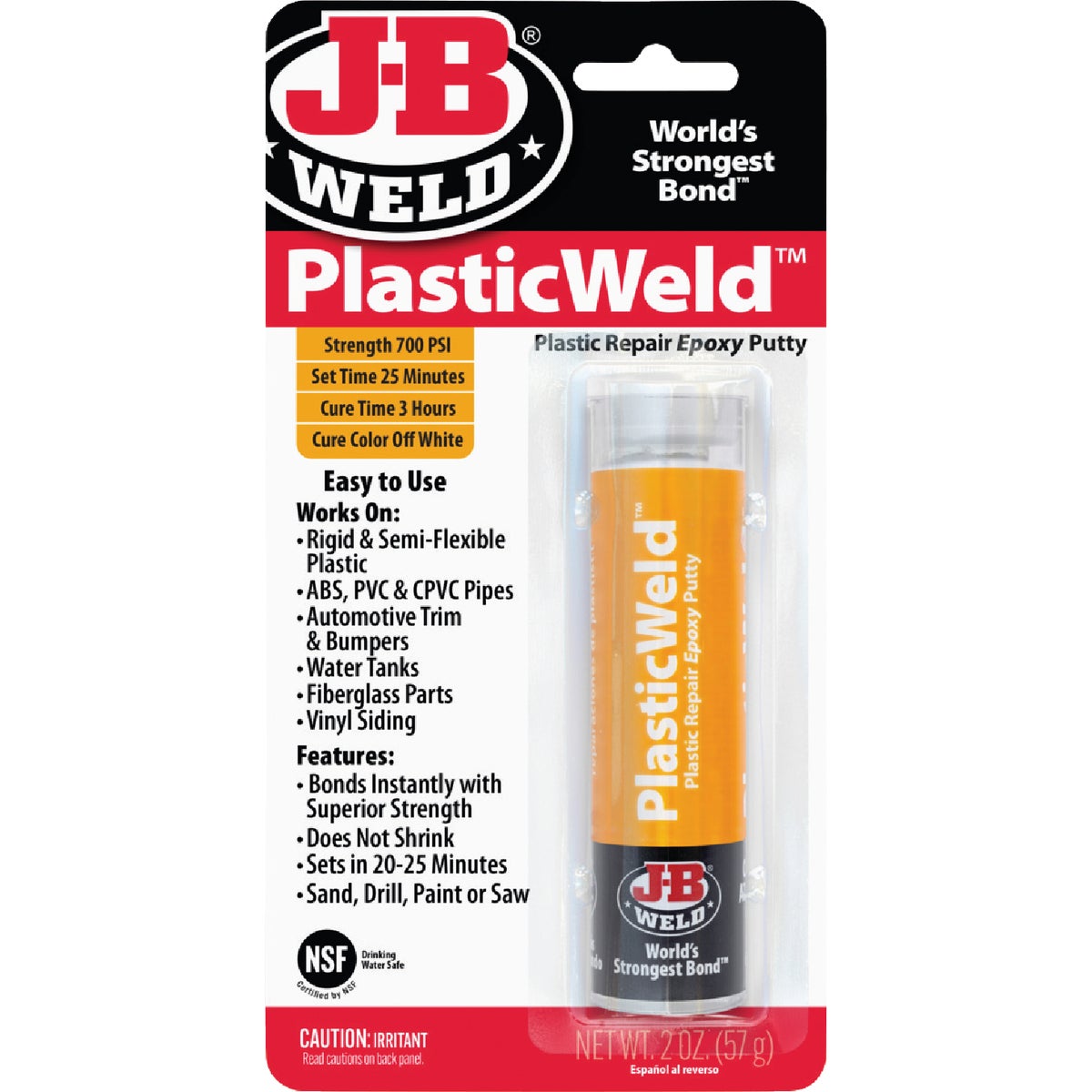J-B Weld 2 Oz. PlasticWeld Epoxy Putty