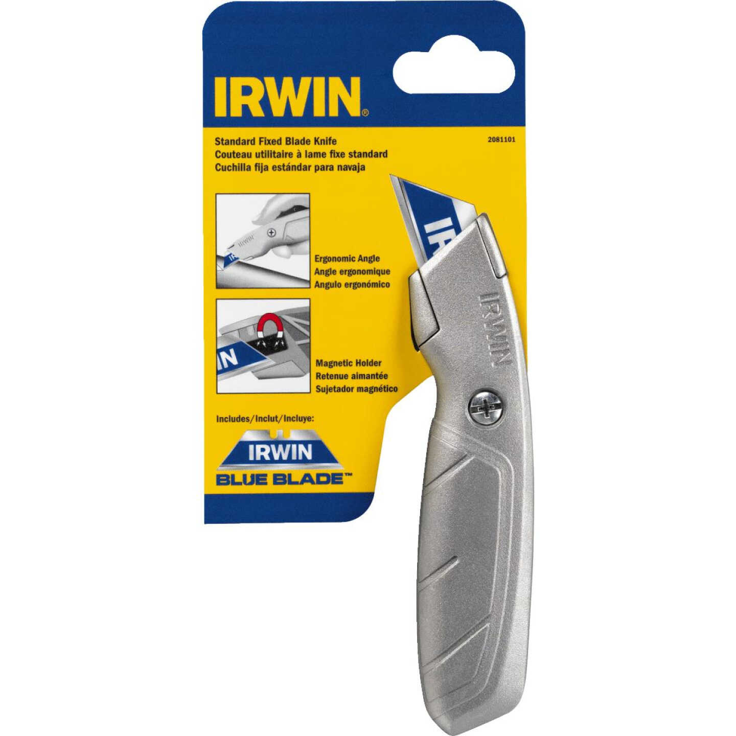 Irwin Optimized Cutting Angle Fixed Straight Utility Knife Image 2